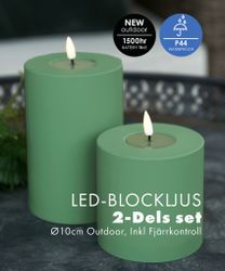 Utomhus LED-Blockljuspaket Ø10cm - Set av 2st