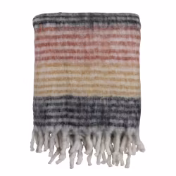Ullpläd Multi-Randig B130xL170cm