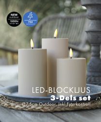 Utomhus LED-Ljuspaket Ø 7,5cm - Sand