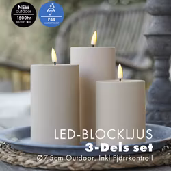 Utomhus LED-Ljuspaket Ø 7,5cm - Sand
