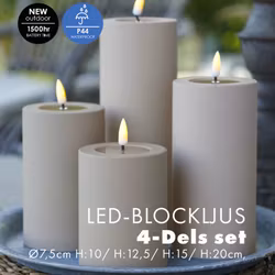 Utomhus LED-Ljuspaket Ø 7,5cm - Sand
