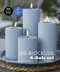 Utomhus LED-Ljuspaket Ø 7,5cm - Ljusblå