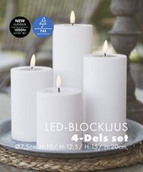 Utomhus LED-Ljuspaket Ø 7,5cm - Vita
