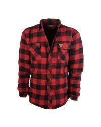 Overshirt Denver Fodrad Herr, Röd/Svart