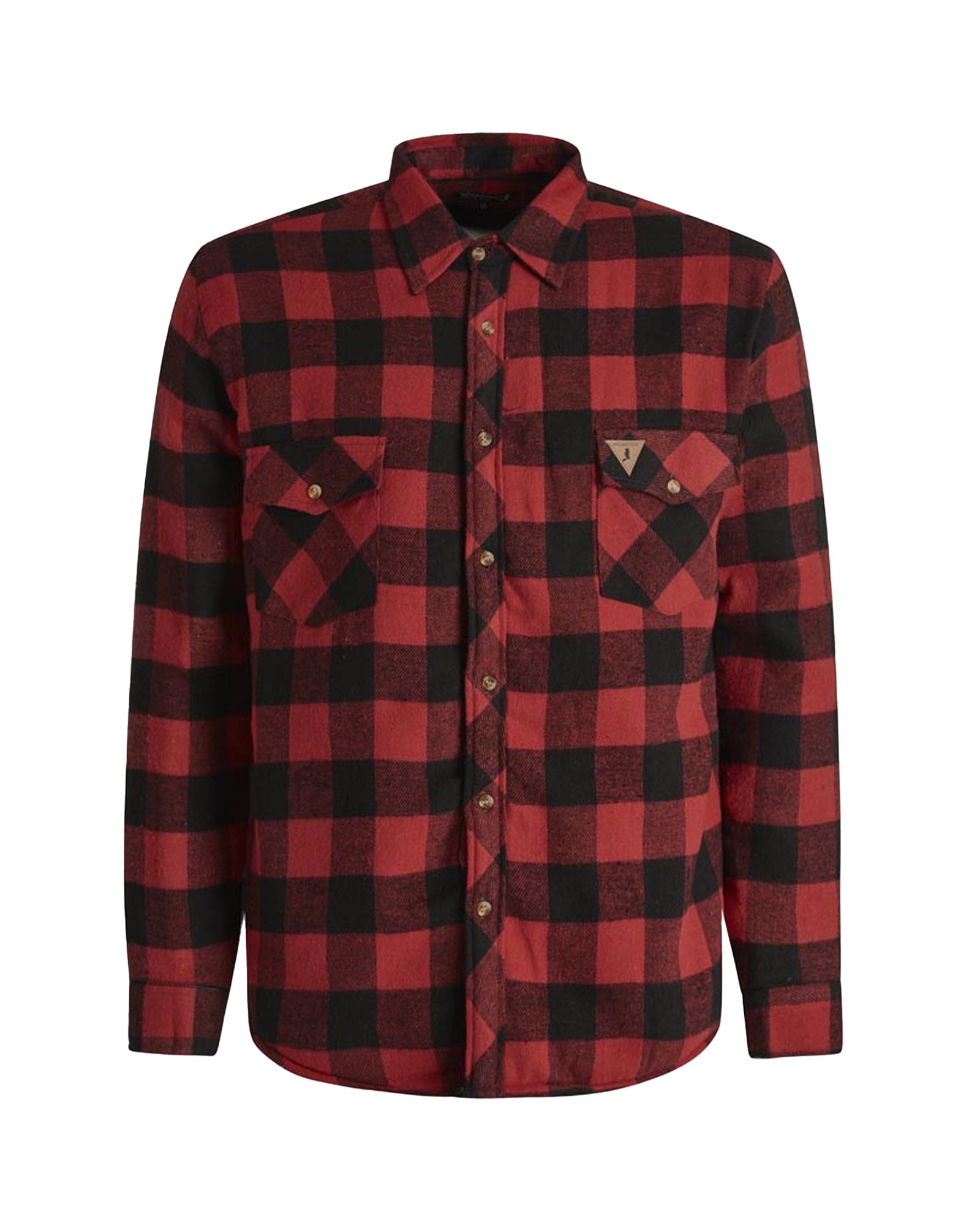 Overshirt Denver Fodrad Herr, Röd/Svart