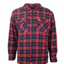 Overshirt Montana Fodrad Flanell Herr, Röd/Blå