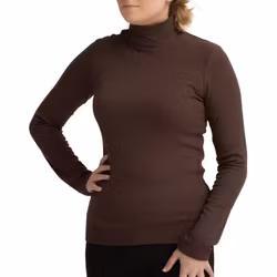 Långärmad Polotop i Viskosmix Dam, Choklad