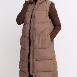 Långväst Quiltad Dam - Mocca Mousse (XS-XXL)