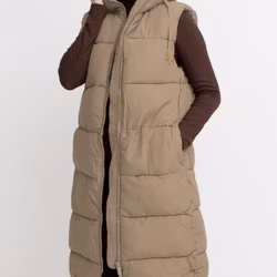 Långväst Quiltad Dam - Walnut (XS-XXL)