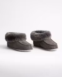 NARVIK Mjuka Ankelhöga Fårskinnstofflor, Grey