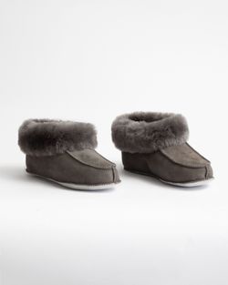 NARVIK Mjuka Ankelhöga Fårskinnstofflor, Grey