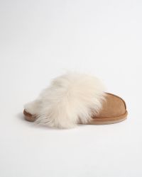 THURID Fårskinnstofflor, Hazelnut