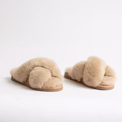 IDUN Pälstofflor - Beige