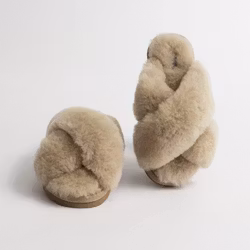 IDUN Pälstofflor - Beige