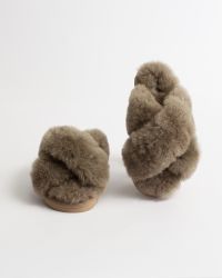 IDUN Sandaler/Tofflor med Päls, Brown