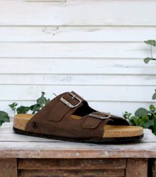 Sandaler Mjukt Läder, Chocolate