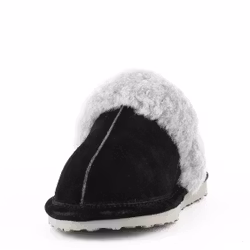 Nancy Fårskinnstofflor, Axelda - Black/Grey