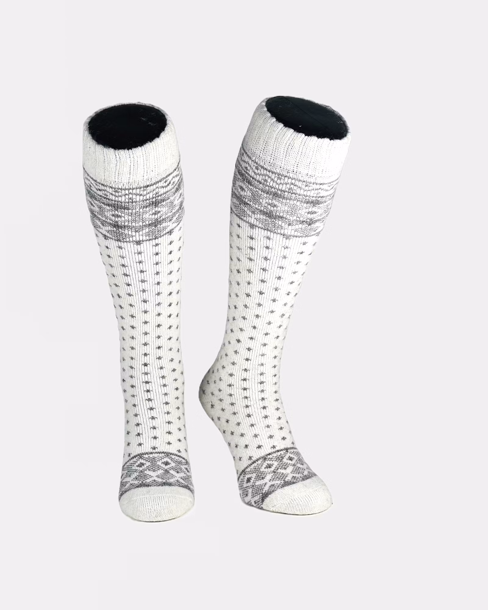 Alpine-Ski Ullsocka, Vit/Grå 1-par