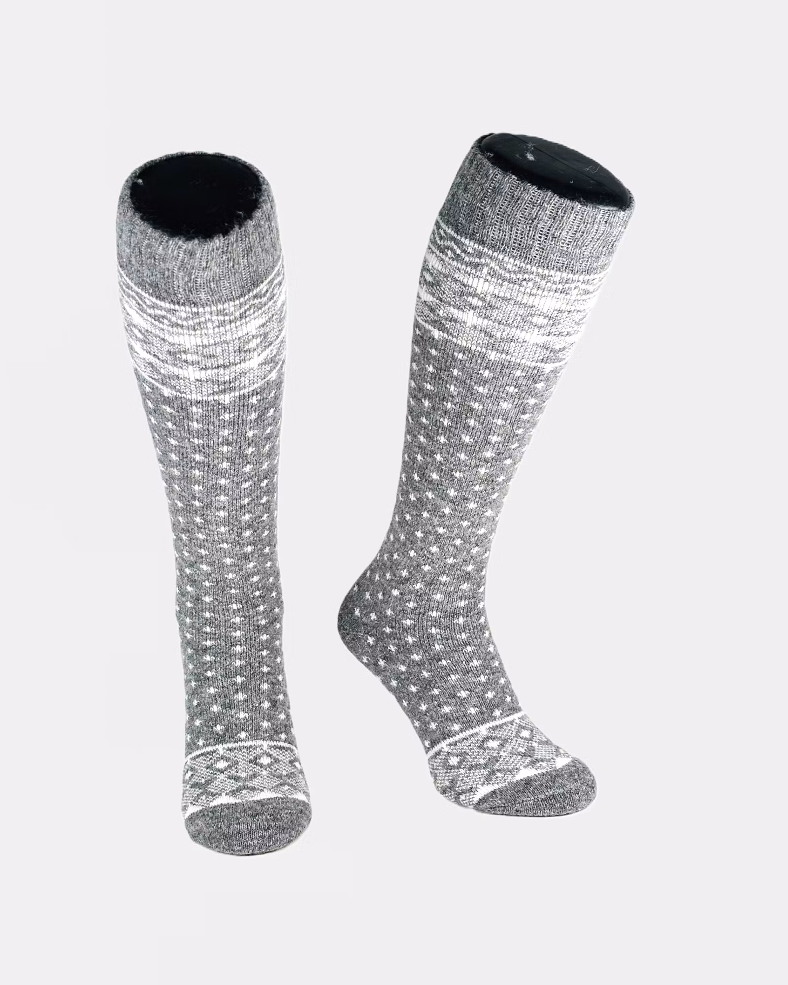 Alpine-Ski Ullsocka, Grå/Vit 1-par