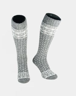 Alpine-Ski Ullsocka, Grå/Vit 1-par