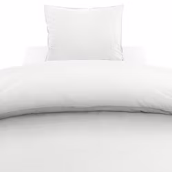 Påslakanset Washed Cotton - Snow (Enkel - Dubbel)