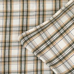Påslakanset Fjällnäs Flanell eco-bomull, Grön-ruta