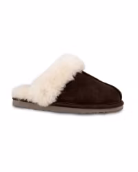 NANCY Fårskinn Slippers, Chocolate/Creme