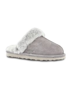 NANCY Fårskinn Slippers, Light Grey