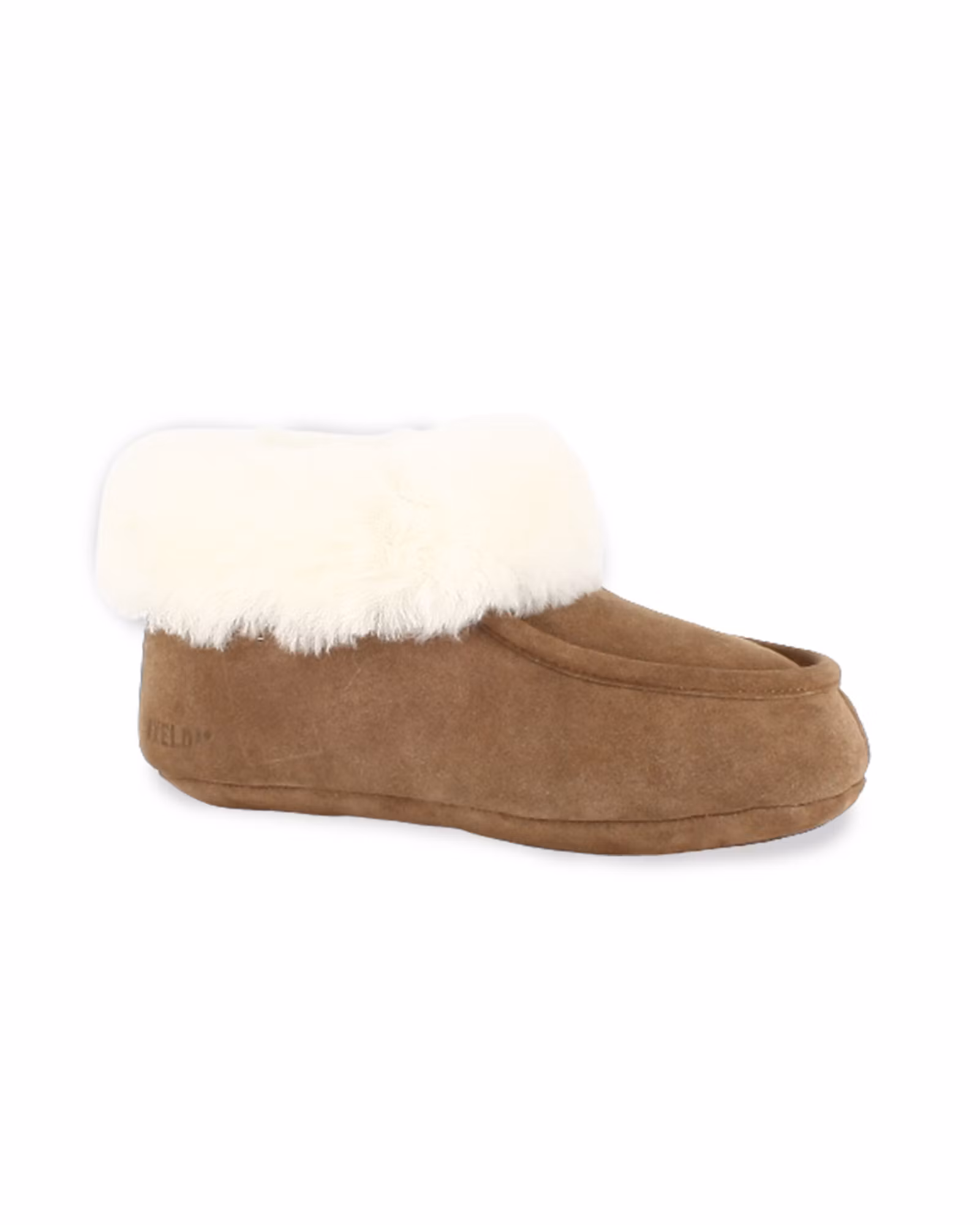 LONDON Mjuka Fårskinnstofflor från Axelda, Chestnut/Creme