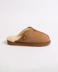 ÅBO Fårskinnstofflor från Axelda, Chestnut/Creme