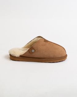ÅBO Fårskinnstofflor från Axelda, Chestnut/Creme