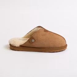 ÅBO Fårskinnstofflor från Axelda, Chestnut/Creme