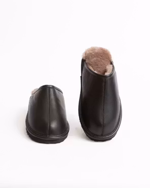 MANCHESTER Nappa Slippers, Black