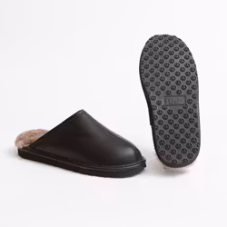 MANCHESTER Nappa Slippers, Black