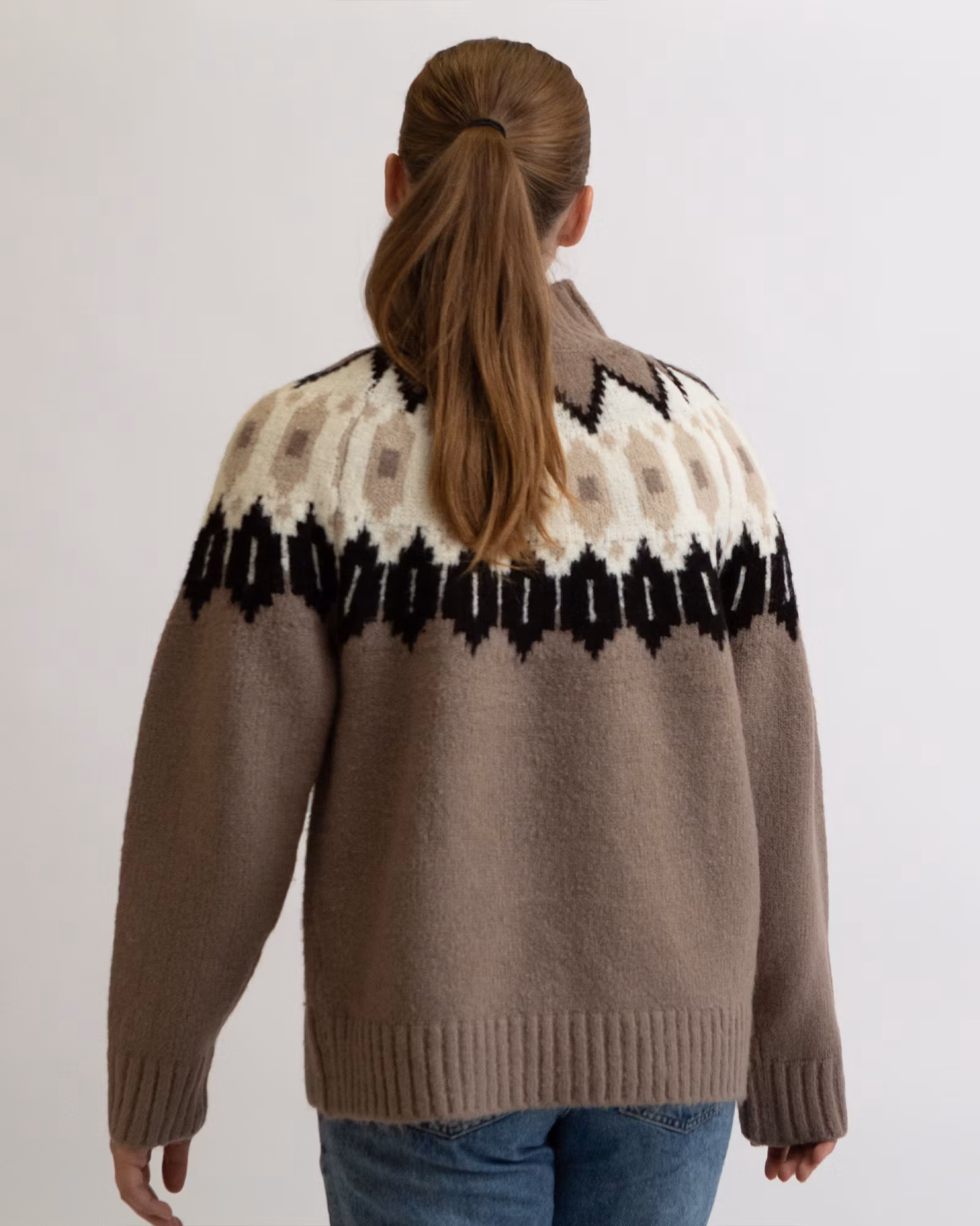 Stickad Tröja Heidi Dam, Walnut Comb