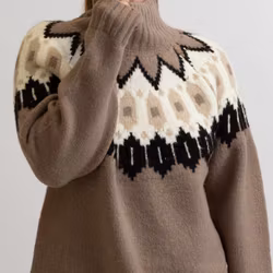 Stickad Tröja Heidi Dam - Walnut