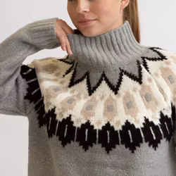 Stickad Tröja Heidi Dam - Grey