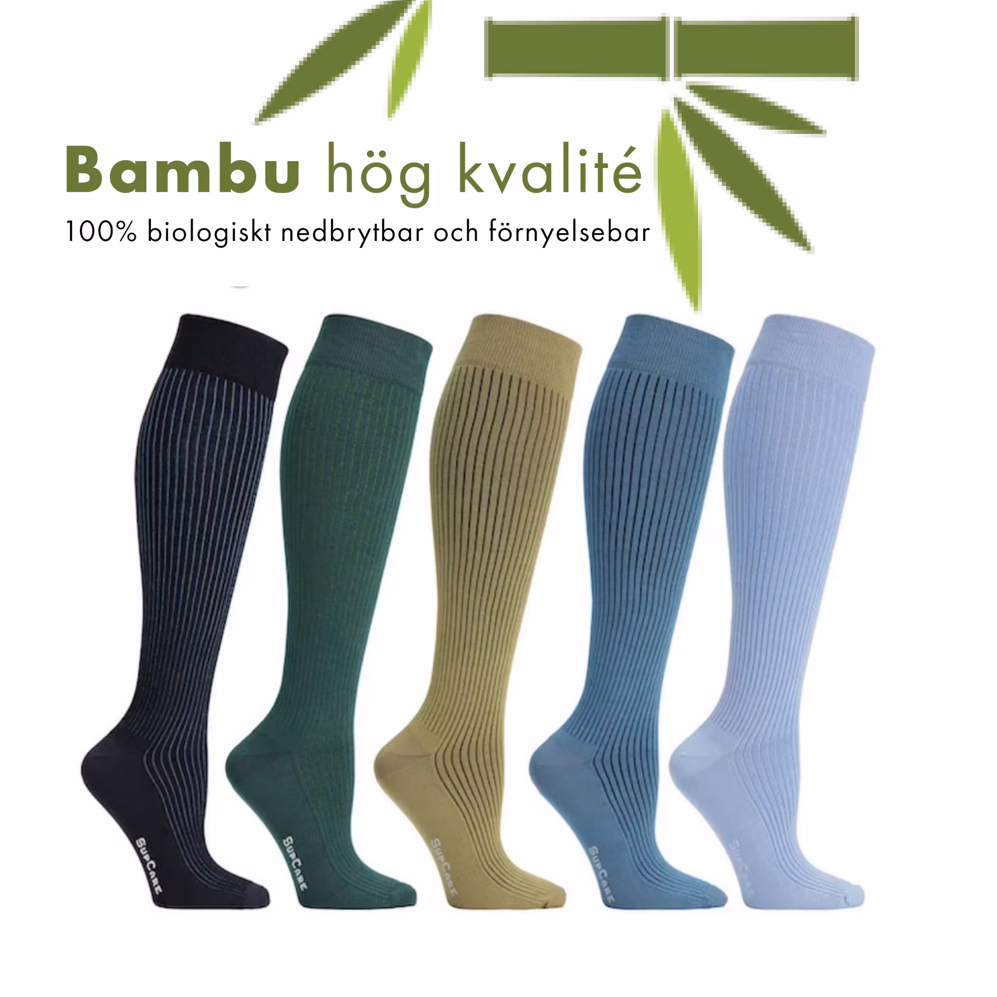 Blue Ribb Stödstrumpor Breda Vader, 15-21 mmHg 5-Pack