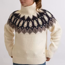 Stickad Tröja Heidi Dam - Creme