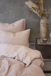 Påslakanset i Mjuk Bomullsmuslin, Puder Rosa