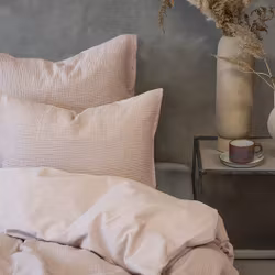 Påslakanset i Mjuk Bomullsmuslin, Puder Rosa