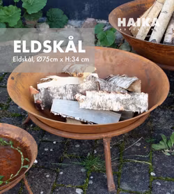 Eldskål på Ben Rost Ø75cm Stor