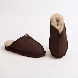 ÅBO Fårskinnstofflor - Axelda, Brown/Creme