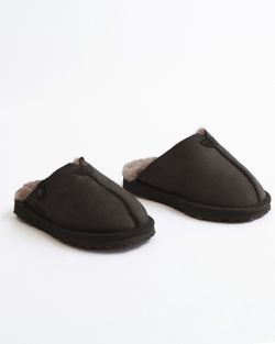 ÅBO Fårskinnstofflor från Axelda, Black/Stone