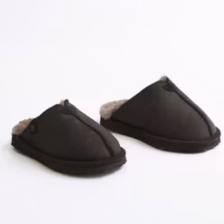 ÅBO Fårskinnstofflor - Axelda, Black/Stone