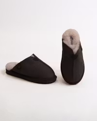 ÅBO Fårskinnstofflor från Axelda, Black/Stone
