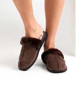 Fårskinn Slippers FJÄLL, Brown