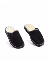 SÄLEN Fårskinn Slippers, Svart