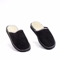 SÄLEN Fårskinn Slippers, Svart