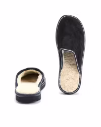 SÄLEN Fårskinn Slippers, Svart